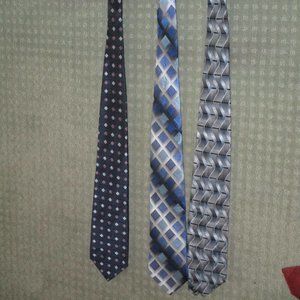 Men's Neckties - set of 3 - 100% silk